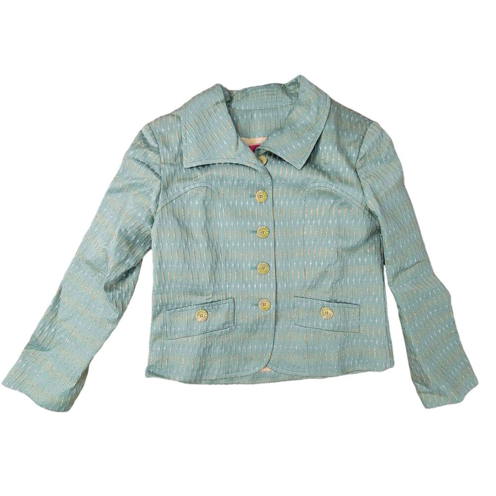 Christian Lacroix Vintage Jacket Blazer Silk 42 Diamond Embroidered Art Womens